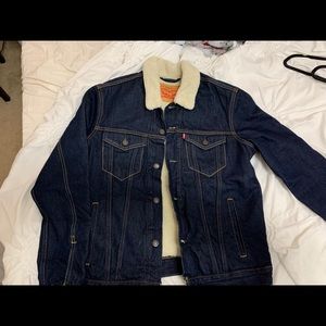 Levi’s fuzzy jean jacket
